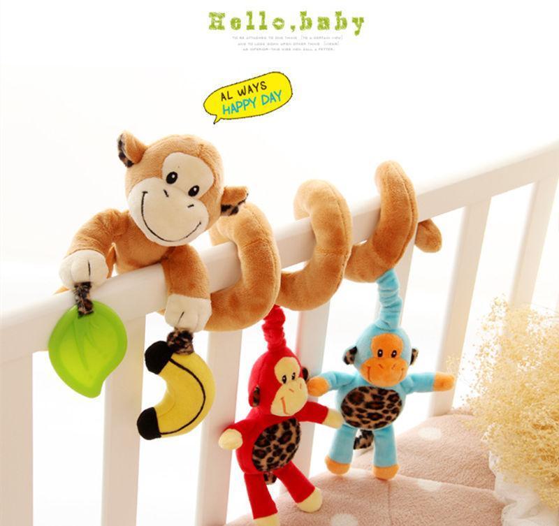 Stuffed Stroller Toys Animal Baby Crib Pram Bed Hanging Educational Infant Baby Rattle For Kids - BIG FRENCHIES