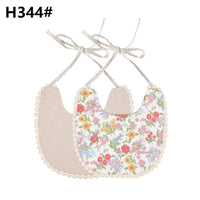 Handmade Luxury Floral Baby Bib Accessories Burp Cloths Newborn Baby Boy Girl Kids Cartoon Bibs 100% Cotton Linen Waterproof Saliva Bib For Kids - BIG FRENCHIES