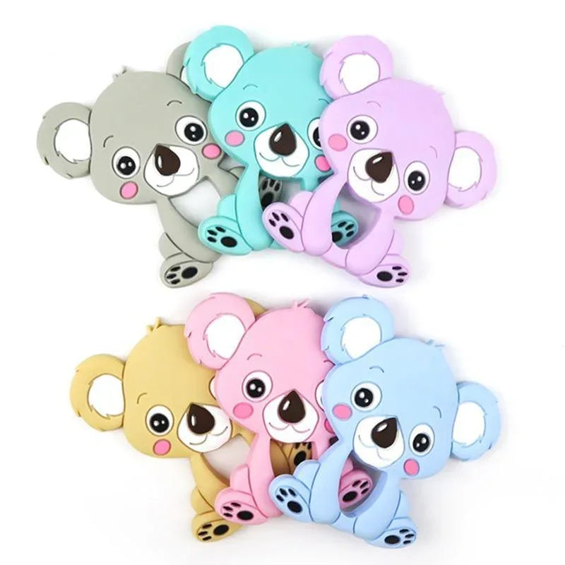 1pc Unique Baby Koala Silicone Teether Teething Chew Toy Nursing Tool Pendant Food Grade Silicone - BIG FRENCHIES