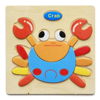 Wooden 3D Stevvex Modern Interesting Baby Learning Puzzles for Children Cartoon Animal Fruit Puzzles Intelligence Kids Children Educational Toy - BIG FRENCHIES