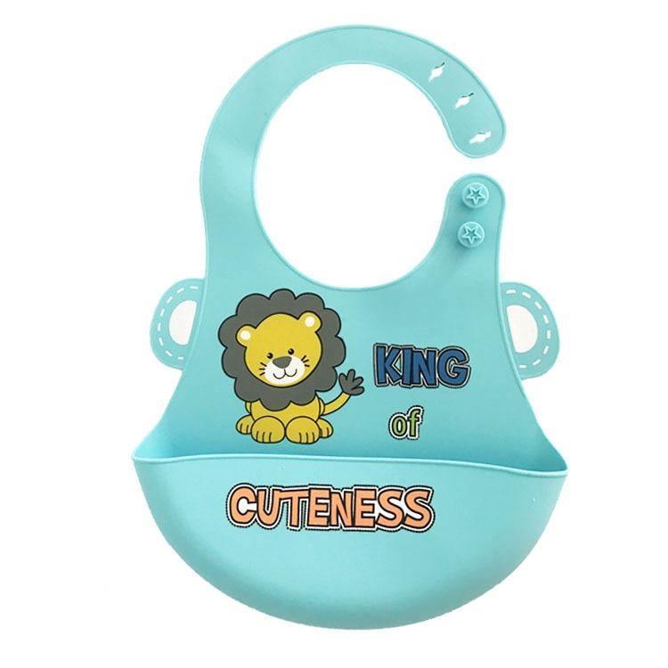 Bibs Waterproof Silicone Feeding Baby Saliva Towel Newborn Cartoon Aprons Baby Bibs Adjustable - BIG FRENCHIES