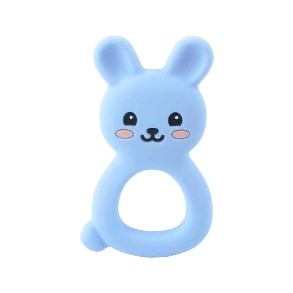 Baby Teethers Cartoon Animal Baby Teething Toy Penguin Silicone Teether Unicorn Pendant Raccoon Accessories - BIG FRENCHIES