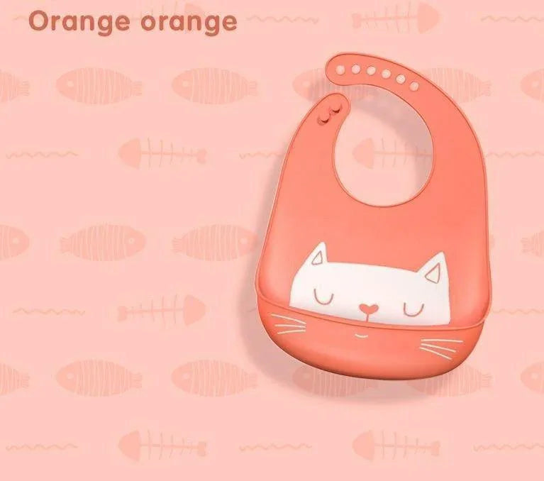 Bibs Waterproof Silicone Feeding Baby Saliva Towel Newborn Cartoon Aprons Baby Bibs Adjustable - BIG FRENCHIES