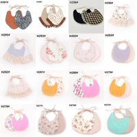 Handmade Luxury Floral Baby Bib Accessories Burp Cloths Newborn Baby Boy Girl Kids Cartoon Bibs 100% Cotton Linen Waterproof Saliva Bib For Kids - BIG FRENCHIES