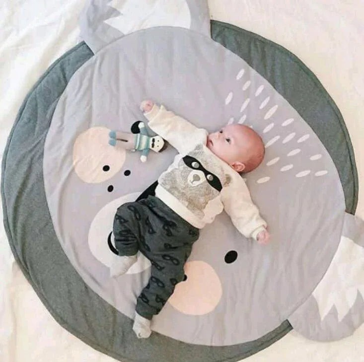 Luxury Mdoern Cartoon Animals Baby Play Mat Foldable Kids Crawling Pad Round Carpet Rug Toys Cotton Children Room Decor Photo Props Carpet For Kids - BIG FRENCHIES