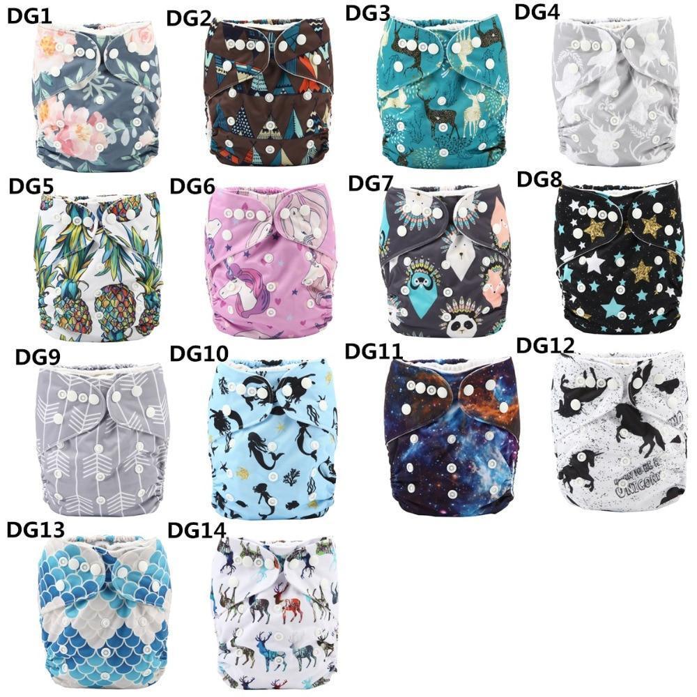 Baby Pocket Cloth Diaper Nappy Reusable Adjustable Washable No Inserts Nappie For Baby In Modern Printed Style - BIG FRENCHIES