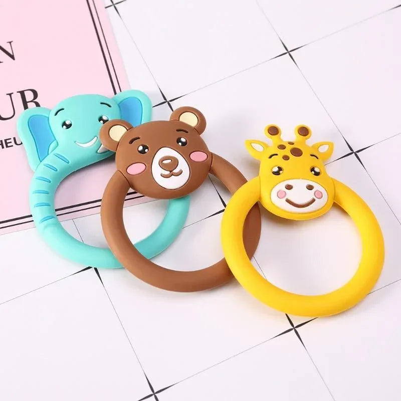 Baby Silicone Teether Pacifier Cartoon Teething Nursing Silicone BPA Free Toys For Baby KIds - BIG FRENCHIES