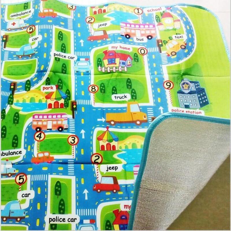 Town City Traffic Baby Crawling Mat Foam Climbing Pad Green Road Children's Play Mat Carpet For Kids and Boys Rooms - BIG FRENCHIES