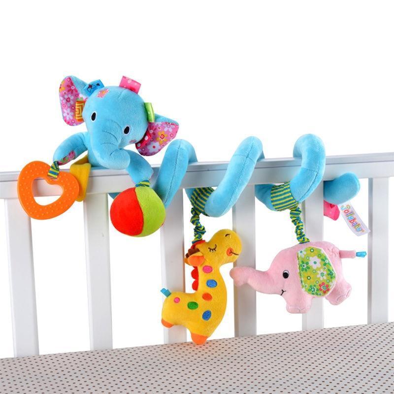Stuffed Stroller Toys Animal Baby Crib Pram Bed Hanging Educational Infant Baby Rattle For Kids - BIG FRENCHIES