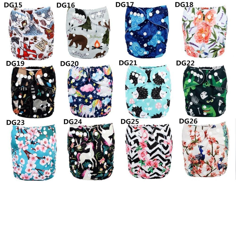 Baby Pocket Cloth Diaper Nappy Reusable Adjustable Washable No Inserts Nappie For Baby In Modern Printed Style - BIG FRENCHIES