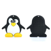 Baby Teethers Cartoon Animal Baby Teething Toy Penguin Silicone Teether Unicorn Pendant Raccoon Accessories - BIG FRENCHIES