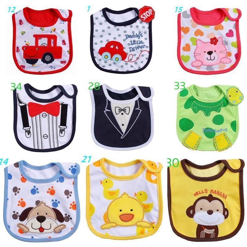 Cartoon Cotton Baby Bib Infant Saliva Towels Baby Waterproof Bibs Newborn Wear Babies Accessories - BIG FRENCHIES