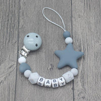 Personalized Name Handmade Pacifier Clips Holder Chain Silicone Pacifier Chains Baby Teether Teething Chain For Baby and Kids - BIG FRENCHIES