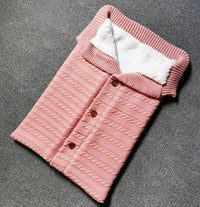 Handmade Wool Warm Baby Blanket Soft Baby Sleeping Bag Cotton Knitting Envelope Newborn Swadding Wrap Stroller blankets Gift for Shower - BIG FRENCHIES