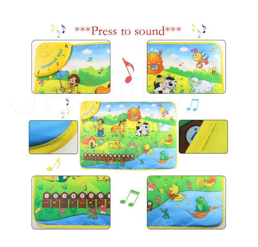 Music Animal Voice Singing Piano Farm Baby Play Gym Mat Baby Game Carpet Baby Toy - BIG FRENCHIES