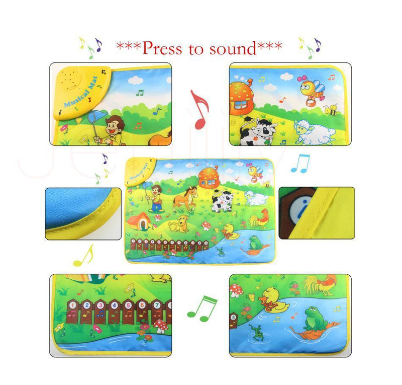 Music Animal Voice Singing Piano Farm Baby Play Gym Mat Baby Game Carpet Baby Toy - BIG FRENCHIES
