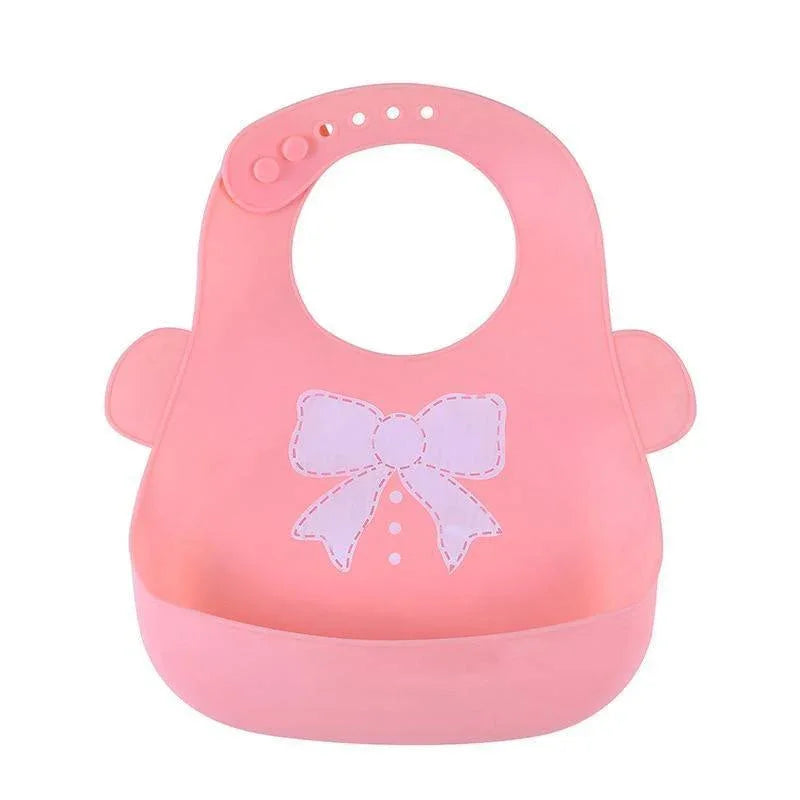 Bibs Waterproof Silicone Feeding Baby Saliva Towel Newborn Cartoon Aprons Baby Bibs Adjustable - BIG FRENCHIES