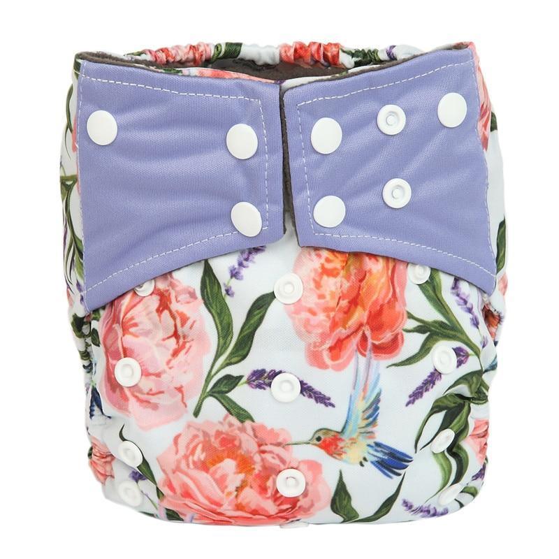 Luxury Charcoal Bamboo Baby Cloth Diaper Nappy Washable Reusable Double Gusset Square Tabs Nappies for Baby and Kids - BIG FRENCHIES