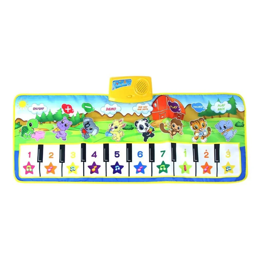 Animals Musical Mat Carpet with 10 Keys Record Function Animal Sounds Play Touch Piano Educational Toys For Kids - BIG FRENCHIES