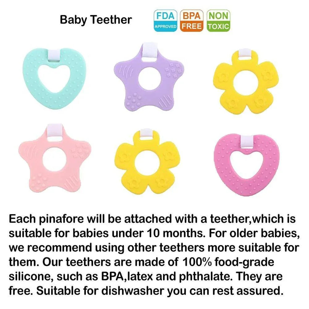 100% Organic Cotton Super Absorbent And Soft Unisex Baby Bandana Drool Bibs And Teething Toys For Newborn - BIG FRENCHIES