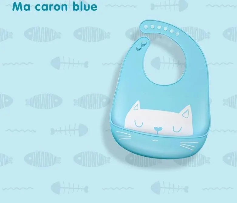 Bibs Waterproof Silicone Feeding Baby Saliva Towel Newborn Cartoon Aprons Baby Bibs Adjustable - BIG FRENCHIES