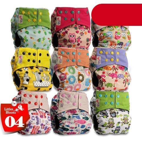 Modern 9/6PCS Set Bamboo Charcoal Washable Real Cloth Pocket NappiesFor Baby Boys and Girls Diaper Set In Modern Design - BIG FRENCHIES