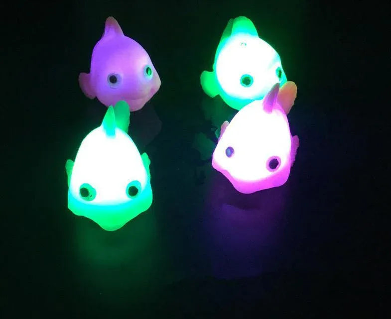 Baby Bath Flashing Light Toys Water Reaction Flashing Baby Bathroom Fish Toys LED Lamp for Toddler For Baby Shower Kids Toys - BIG FRENCHIES