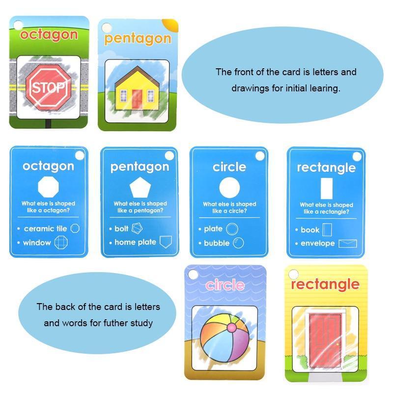 New Magic Doodle Card Water Drawing Card Kids Learn Number/Color/Shape in English 8/10 Pcs with 1 Pcs Water Pen Coloring Toy - BIG FRENCHIES