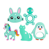 Baby Silicone Teethers BPA Free Teething Toy Animal Dog Koala Owl Elephant Baby Ring Teether Silicone Beads For Kids and Baby - BIG FRENCHIES