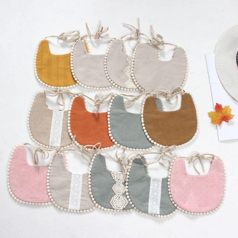 Modern Handamde Saliva Towel Floral Vintage Newborn Double Side Bibs Boys Girls Props Bandana Countryside Bib For Kids - BIG FRENCHIES