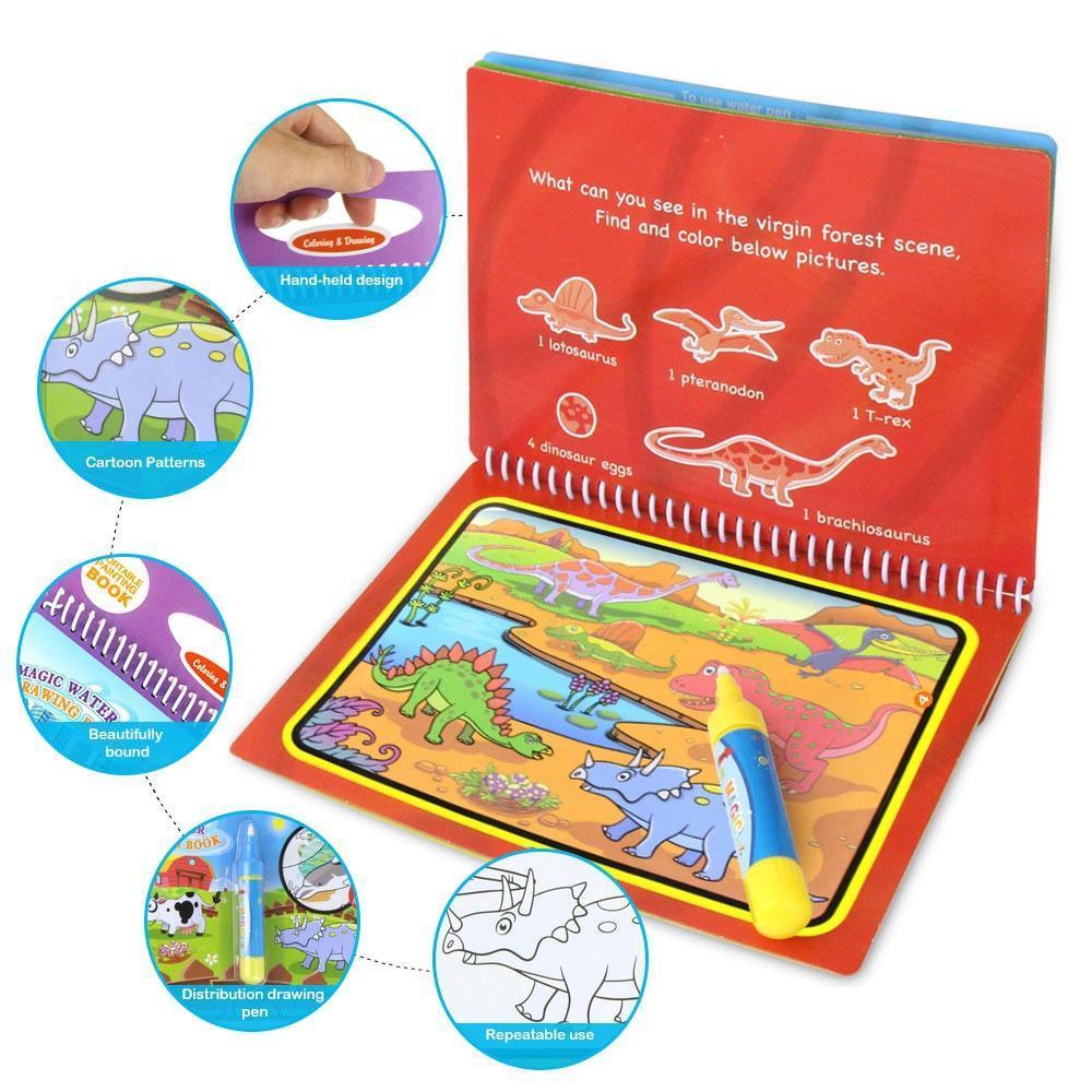 Magic Water Drawing Books Coloring Books Doodle & Magic Pen Painting Drawing Board Children Painting Toys Birthday Gifts - BIG FRENCHIES