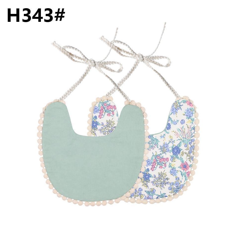 Handmade Luxury Floral Baby Bib Accessories Burp Cloths Newborn Baby Boy Girl Kids Cartoon Bibs 100% Cotton Linen Waterproof Saliva Bib For Kids - BIG FRENCHIES