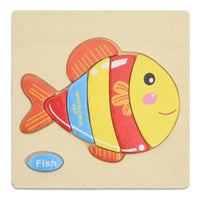 Wooden 3D Stevvex Modern Interesting Baby Learning Puzzles for Children Cartoon Animal Fruit Puzzles Intelligence Kids Children Educational Toy - BIG FRENCHIES