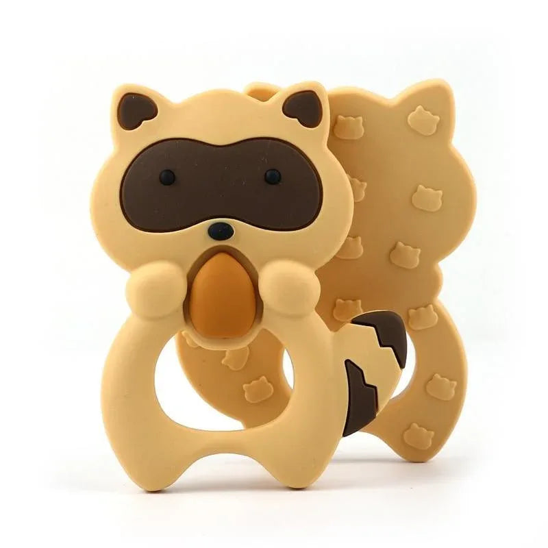 Gingerbread Man Raccoon Donut Silicone Teether Latex Free Teething Toy Baby Gift Food Grade Silicone - BIG FRENCHIES