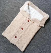 Handmade Wool Warm Baby Blanket Soft Baby Sleeping Bag Cotton Knitting Envelope Newborn Swadding Wrap Stroller blankets Gift for Shower - BIG FRENCHIES