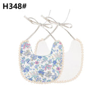 Handmade Luxury Floral Baby Bib Accessories Burp Cloths Newborn Baby Boy Girl Kids Cartoon Bibs 100% Cotton Linen Waterproof Saliva Bib For Kids - BIG FRENCHIES