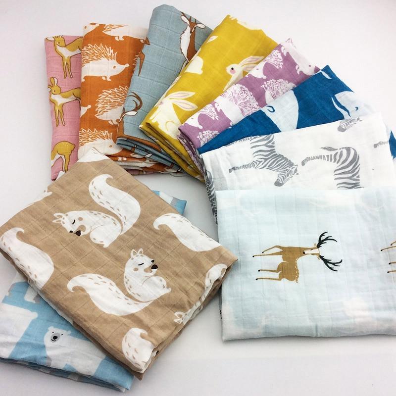 Baby Blankets Newborn Soft Organic Cotton Baby Blanket Muslin Swaddle Wrap Feeding Burp Cloth - BIG FRENCHIES