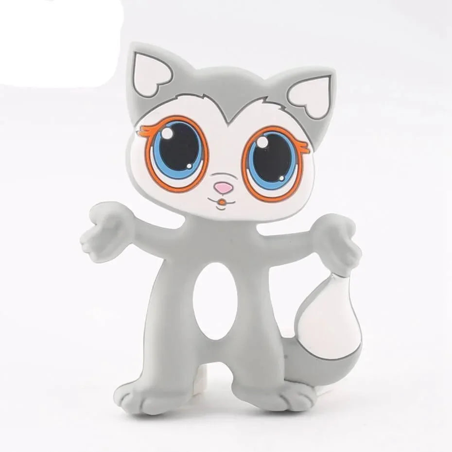 Silicone Teethers Food Grade Tiny Rod Teething Baby Shower Gifts Cartoon Animals Teether Let's Make 1pc - BIG FRENCHIES