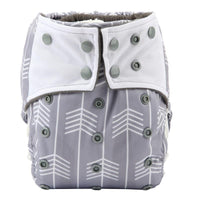Luxury Charcoal Bamboo Baby Cloth Diaper Nappy Washable Reusable Double Gusset Square Tabs Nappies for Baby and Kids - BIG FRENCHIES
