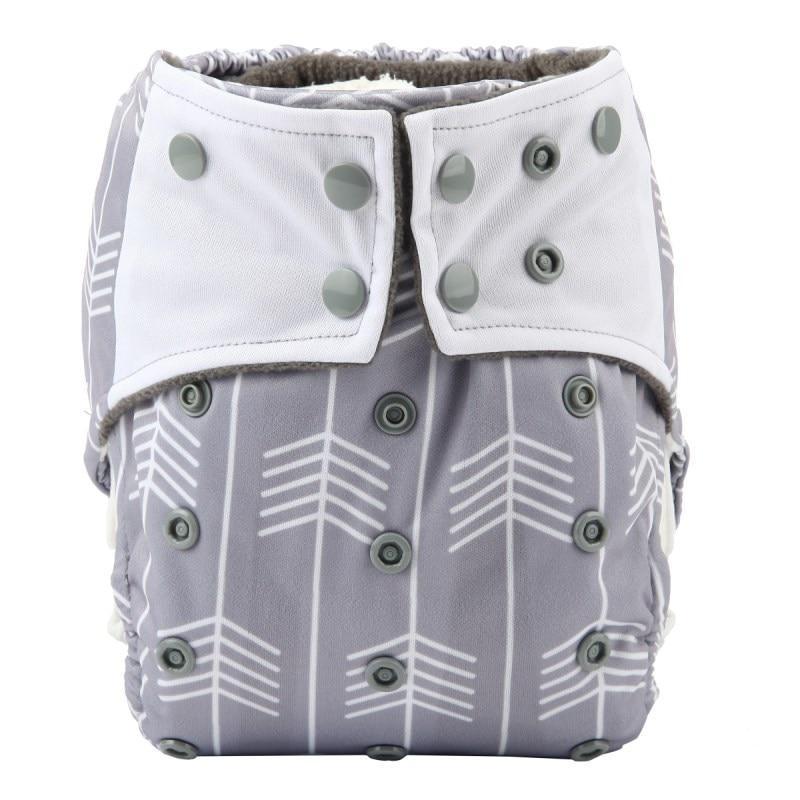Luxury Charcoal Bamboo Baby Cloth Diaper Nappy Washable Reusable Double Gusset Square Tabs Nappies for Baby and Kids - BIG FRENCHIES