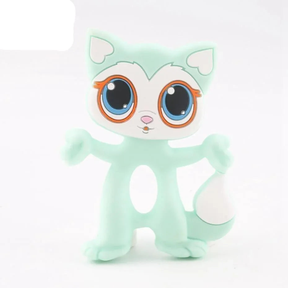 Silicone Teethers Food Grade Tiny Rod Teething Baby Shower Gifts Cartoon Animals Teether Let's Make 1pc - BIG FRENCHIES