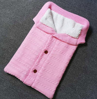 Handmade Wool Warm Baby Blanket Soft Baby Sleeping Bag Cotton Knitting Envelope Newborn Swadding Wrap Stroller blankets Gift for Shower - BIG FRENCHIES