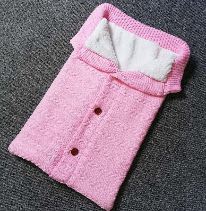 Handmade Wool Warm Baby Blanket Soft Baby Sleeping Bag Cotton Knitting Envelope Newborn Swadding Wrap Stroller blankets Gift for Shower - BIG FRENCHIES