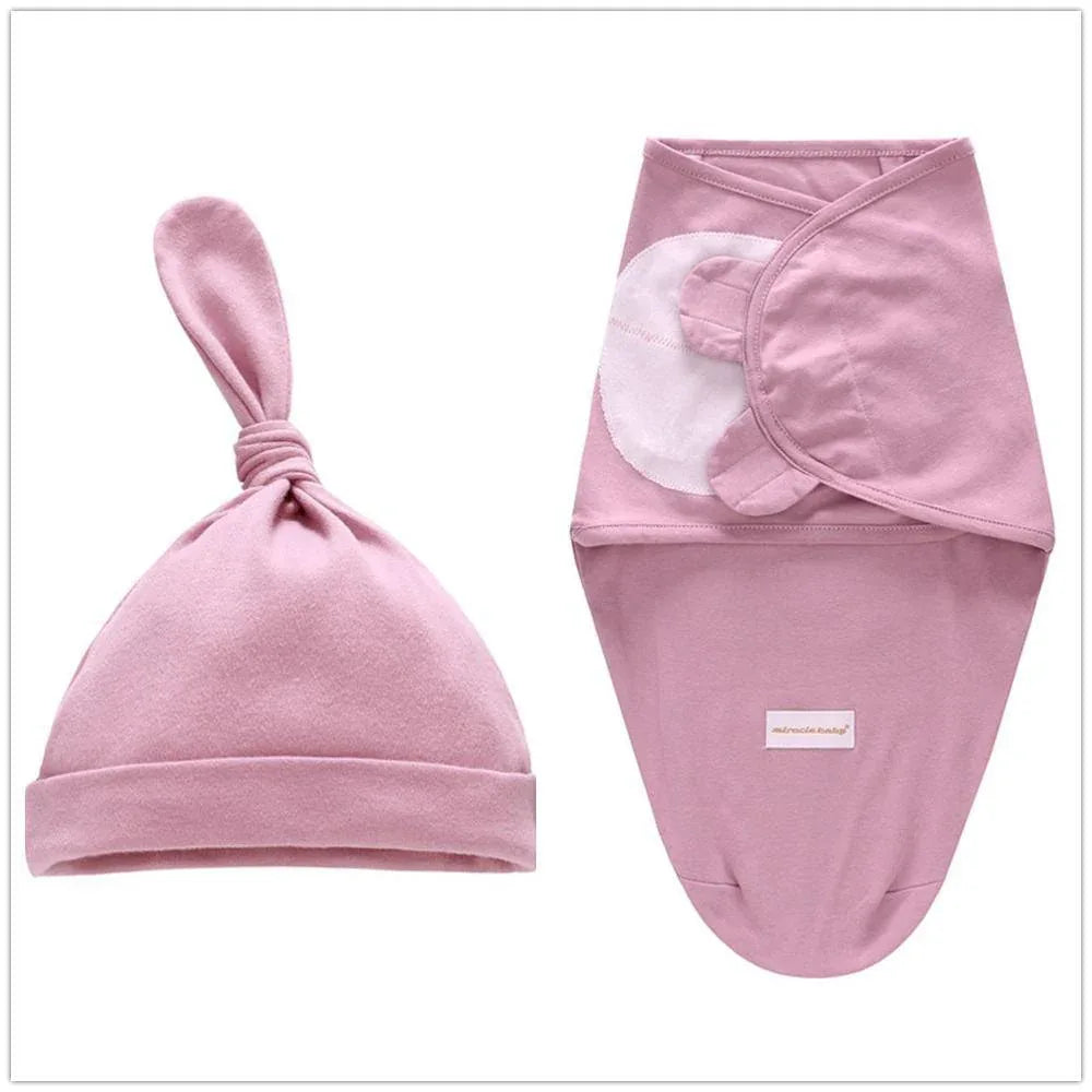 Baby Swaddle Blanket With Cap For Newborn Wrap Cotton Swaddling Bag Baby Envelope Sleep sack Blanket . - BIG FRENCHIES