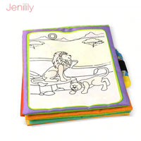 Modern Coloring Magic Water Drawing Book With Pen For Kids and Baby Educational Toy Animals Painting Writing Doodle Cloth Book Kids Drawing Board - BIG FRENCHIES