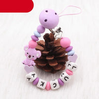 Modern Handmade Personalized Name Baby Pacifier Clips Silicone Pacifier Chain Wood Pacifier Holders For Pacifier For Baby Kids - BIG FRENCHIES