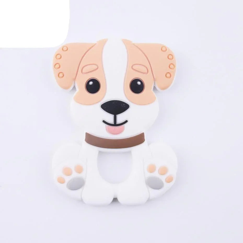 BPA Free Food Grade Silicone Teethers Cartoon Animals Shape Pacifier Clips, Accessories Baby Teething 1pc - BIG FRENCHIES