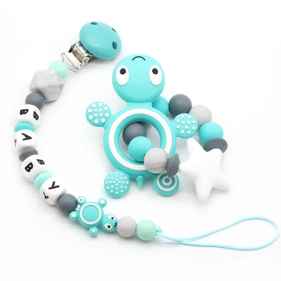Modern Handmade Pacifier Clips Holder Chain Teething Silicone Pacifier Chains Holder For Baby For Pacifier - BIG FRENCHIES