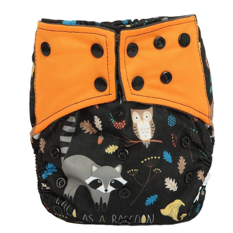 Luxury Charcoal Bamboo Baby Cloth Diaper Nappy Washable Reusable Double Gusset Square Tabs Nappies for Baby and Kids - BIG FRENCHIES
