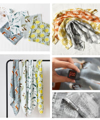 Baby Blankets Newborn Soft Organic Cotton Baby Blanket Muslin Swaddle Wrap Feeding Burp Cloth - BIG FRENCHIES